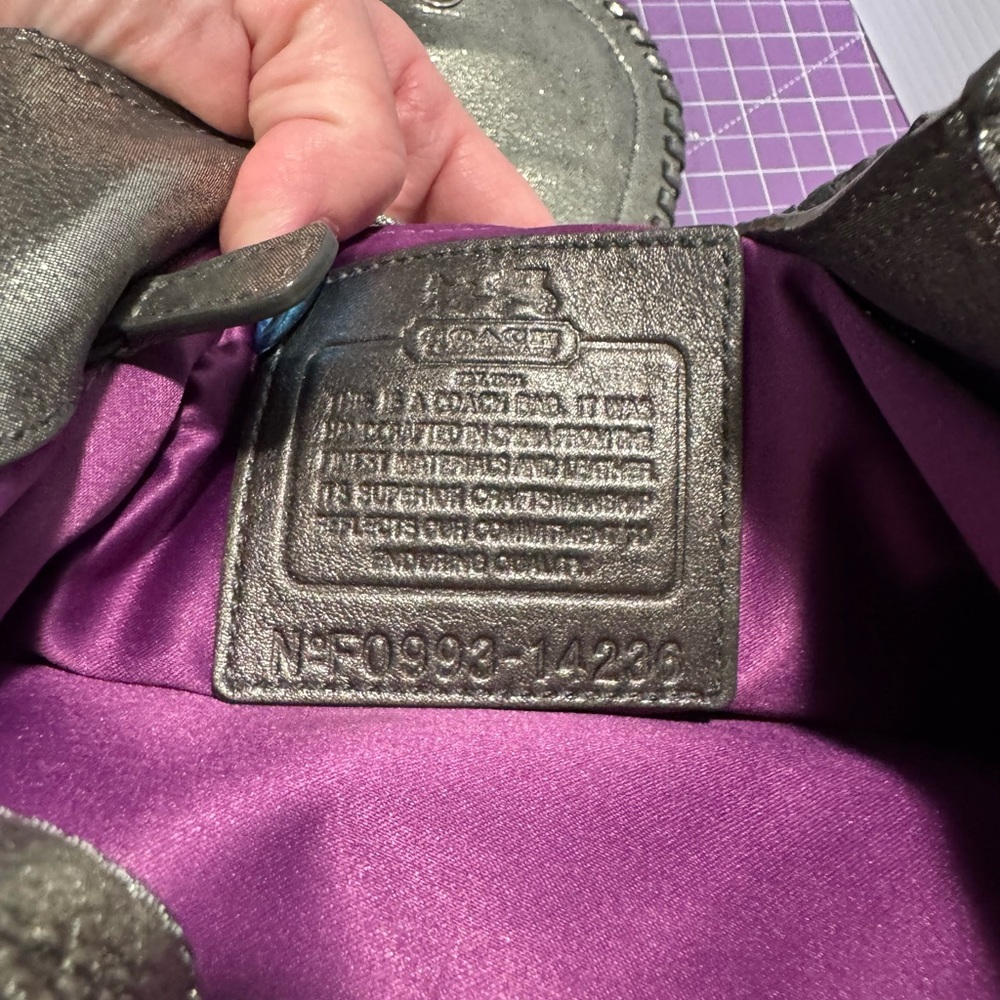 Rare Coach Metallic Leather Annie Bag - Picture 11 of 15
